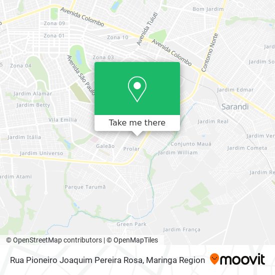 Rua Pioneiro Joaquim Pereira Rosa map