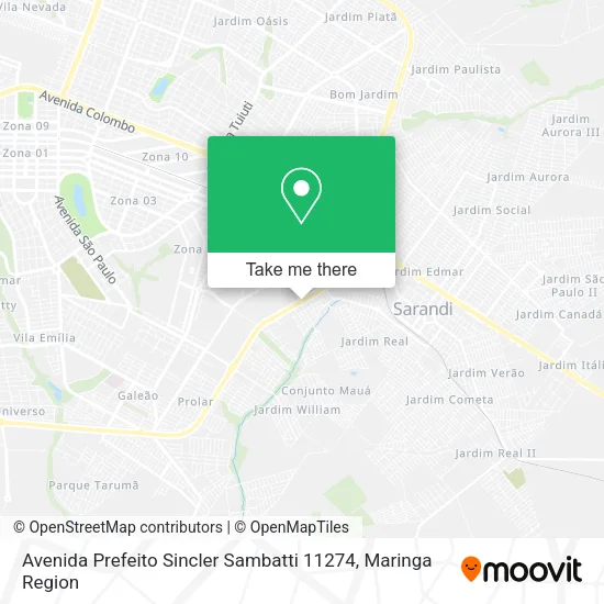 Avenida Prefeito Sincler Sambatti 11274 map