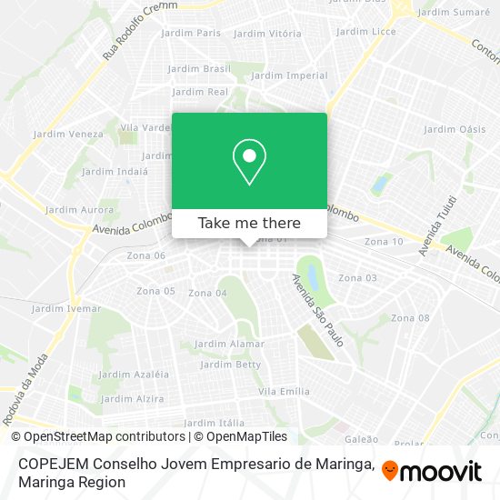COPEJEM Conselho Jovem Empresario de Maringa map