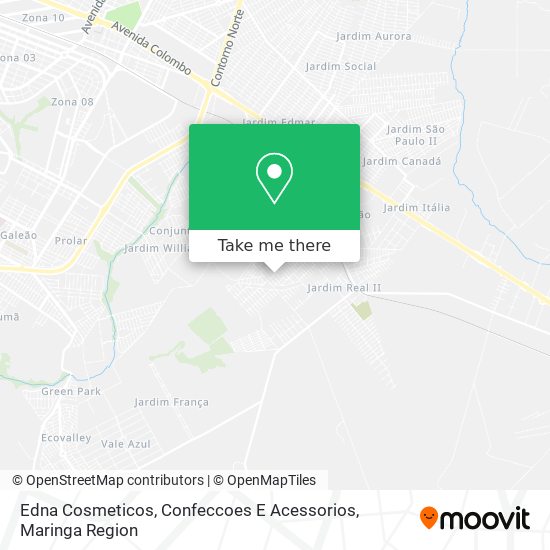 Edna Cosmeticos, Confeccoes E Acessorios map