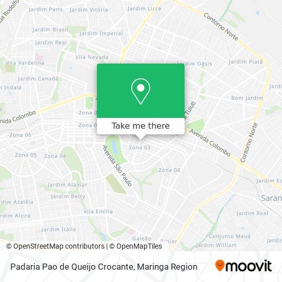 Padaria Pao de Queijo Crocante map