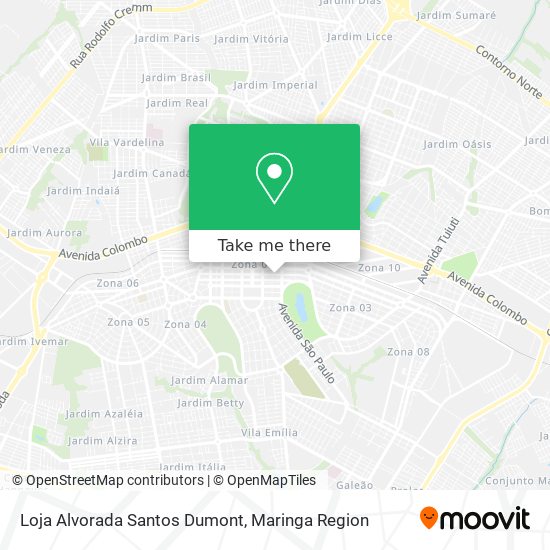 Loja Alvorada Santos Dumont map