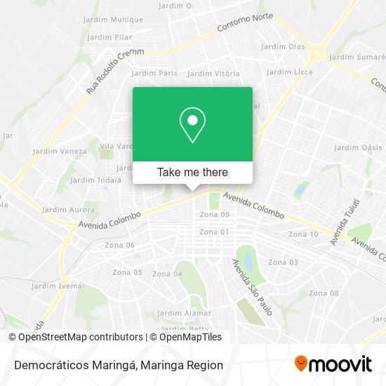 Democráticos Maringá map
