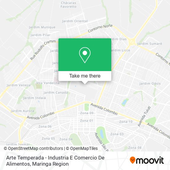 Arte Temperada - Industria E Comercio De Alimentos map