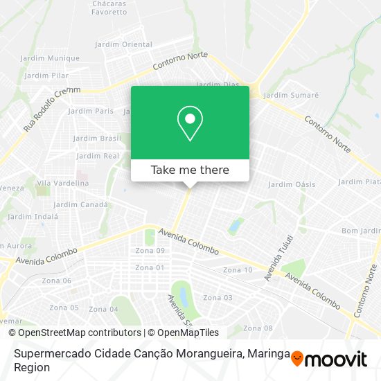 Supermercado Cidade Canção Morangueira map