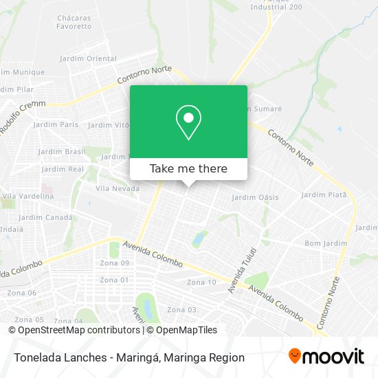 Tonelada Lanches - Maringá map