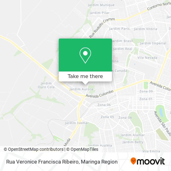 Mapa Rua Veronice Francisca Ribeiro
