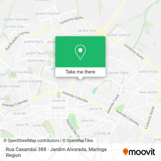 Rua Caxambú 388 - Jardim Alvorada map
