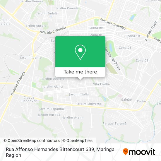 Mapa Rua Affonso Hernandes Bittencourt 639