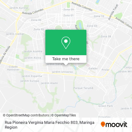 Rua Pioneira Vergínia Maria Fecchio 803 map