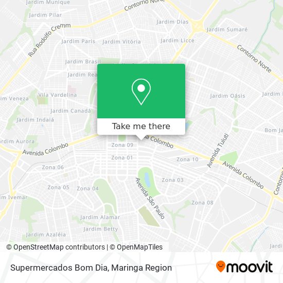 Supermercados Bom Dia map