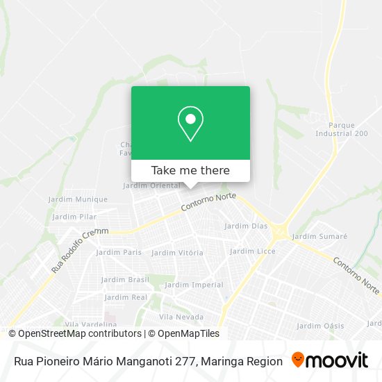 Mapa Rua Pioneiro Mário Manganoti 277