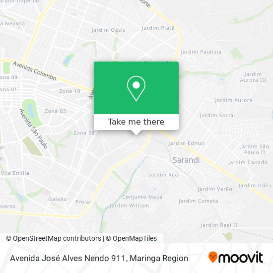 Mapa Avenida José Alves Nendo 911