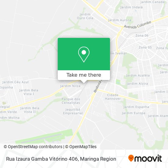 Mapa Rua Izaura Gamba Vitórino 406