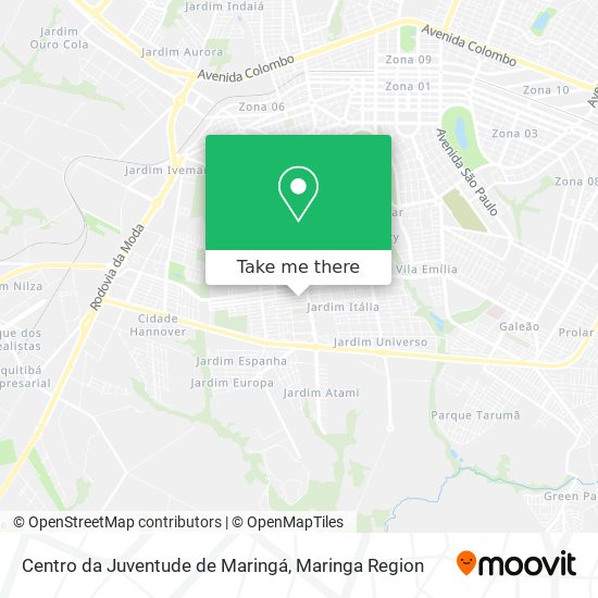 Centro da Juventude de Maringá map