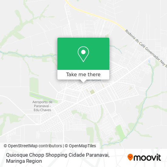 Mapa Quiosque Chopp Shopping Cidade Paranavai