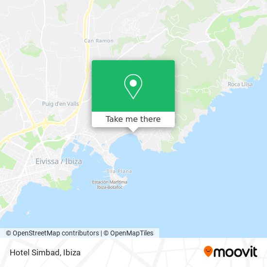 mapa Hotel Simbad