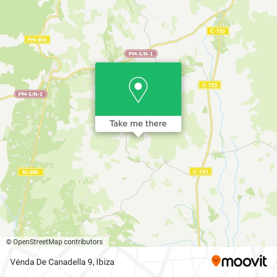 Vénda De Canadella 9 map