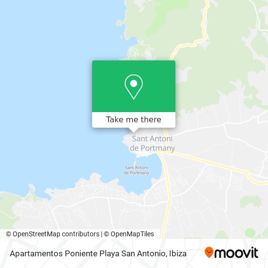 Apartamentos Poniente Playa San Antonio map