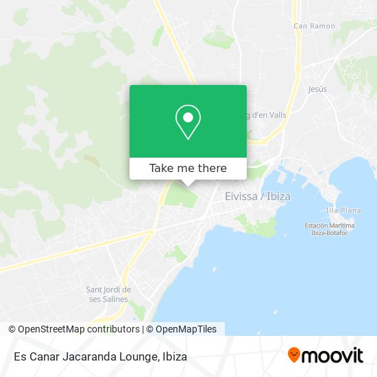 Es Canar Jacaranda Lounge map