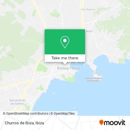 Churros de Ibiza map