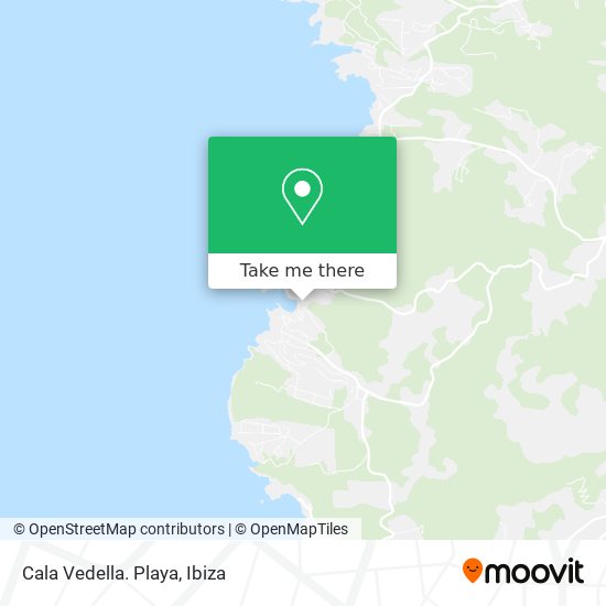 Cala Vedella. Playa map