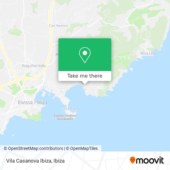 Vila Casanova Ibiza map