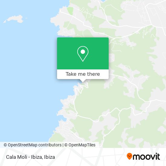 mapa Cala Moli - Ibiza