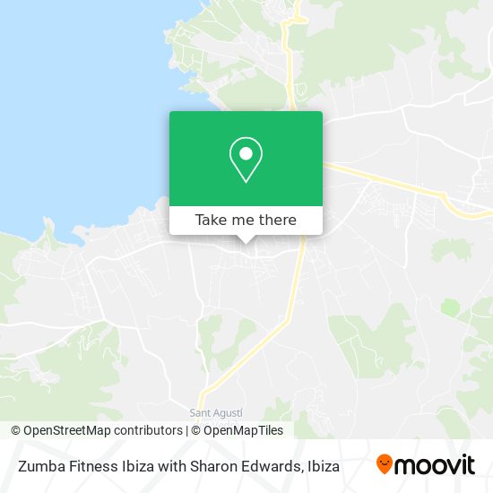 Zumba Fitness Ibiza with Sharon Edwards map