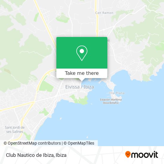 mapa Club Nautico de Ibiza