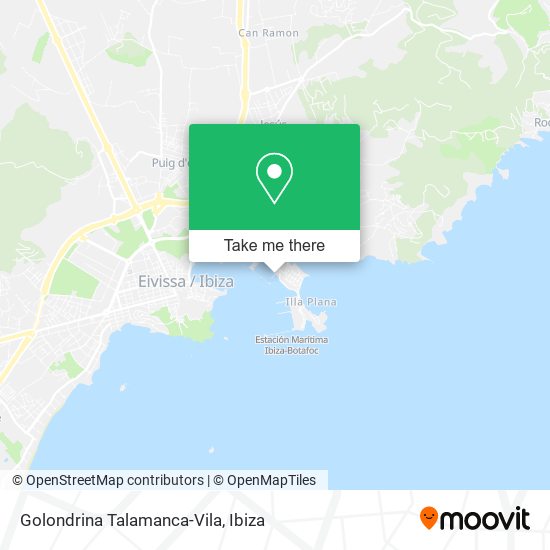 mapa Golondrina Talamanca-Vila