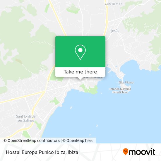 Hostal Europa Punico Ibiza map