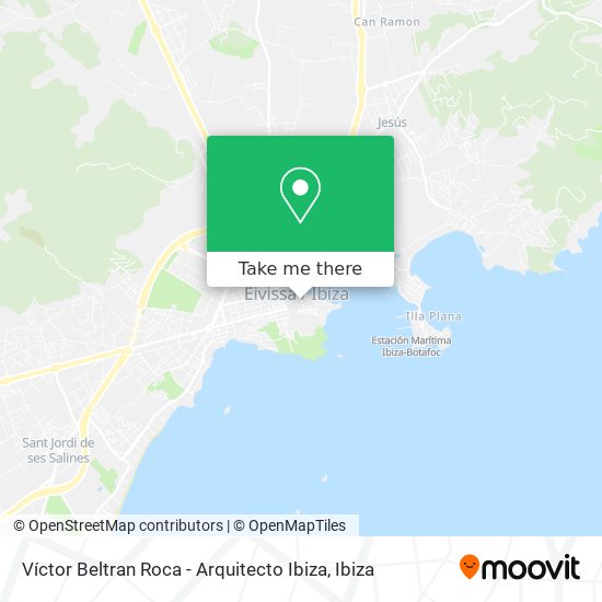 Víctor Beltran Roca - Arquitecto Ibiza map