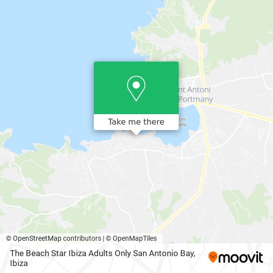 The Beach Star Ibiza Adults Only San Antonio Bay map