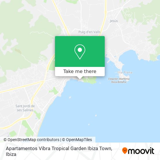 Apartamentos Vibra Tropical Garden Ibiza Town map