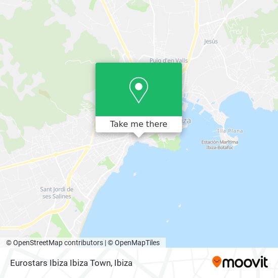 Eurostars Ibiza Ibiza Town map
