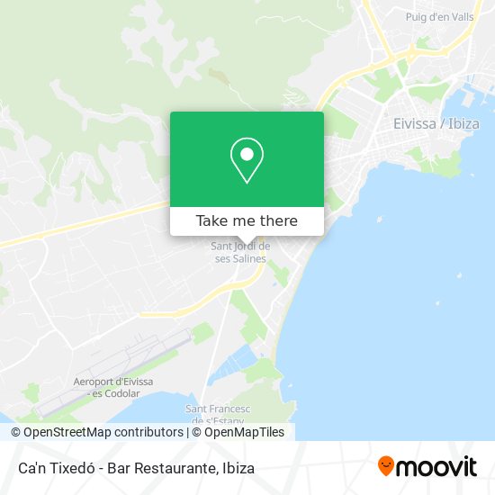 mapa Ca'n Tixedó - Bar Restaurante