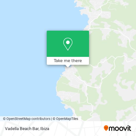 Vadella Beach Bar map