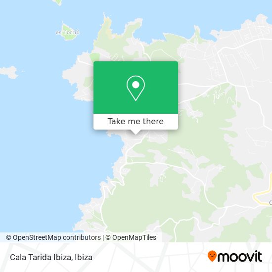 mapa Cala Tarida Ibiza