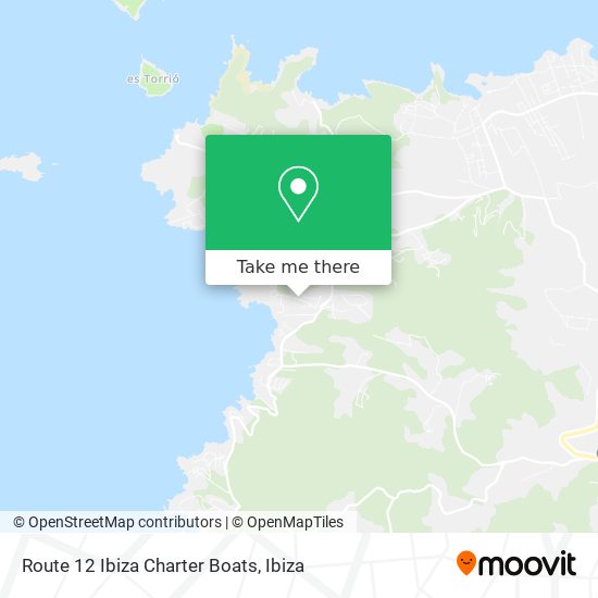 Route 12 Ibiza Charter Boats map
