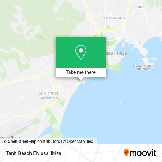 Tanit Beach Eivissa map