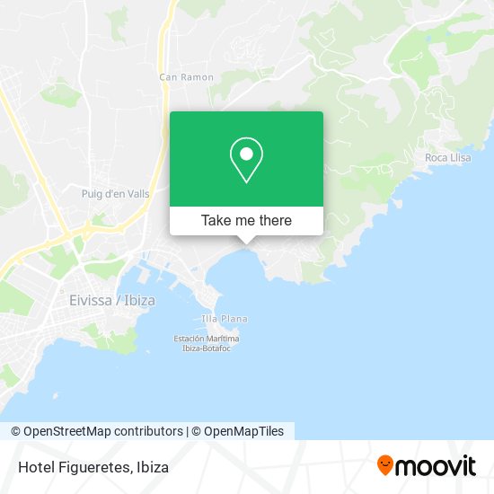 Hotel Figueretes map