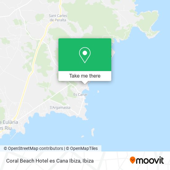 Coral Beach Hotel es Cana Ibiza map