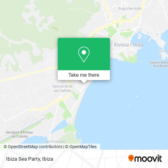 Ibiza Sea Party map