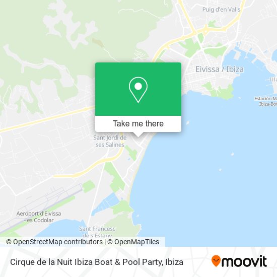 Cirque de la Nuit Ibiza Boat & Pool Party map