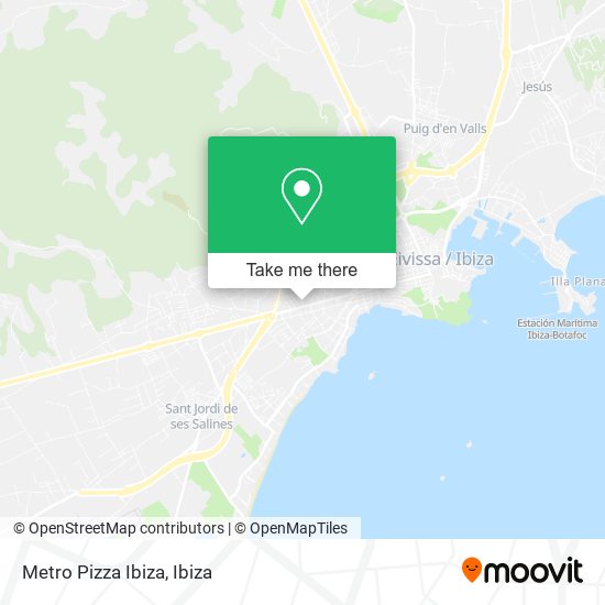 Metro Pizza Ibiza map