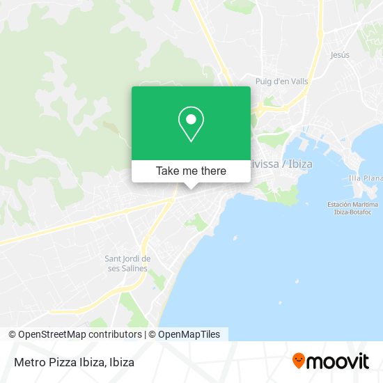 mapa Metro Pizza Ibiza