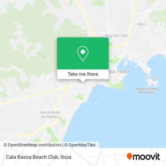 Cala Bassa Beach Club map