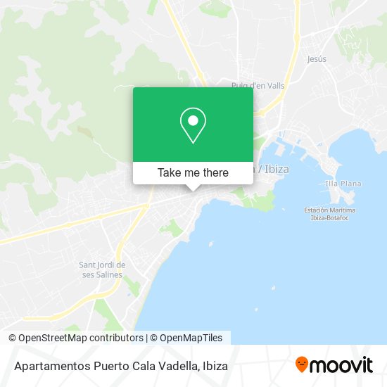 Apartamentos Puerto Cala Vadella map