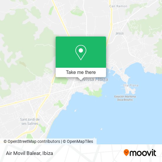 Air Movil Balear map